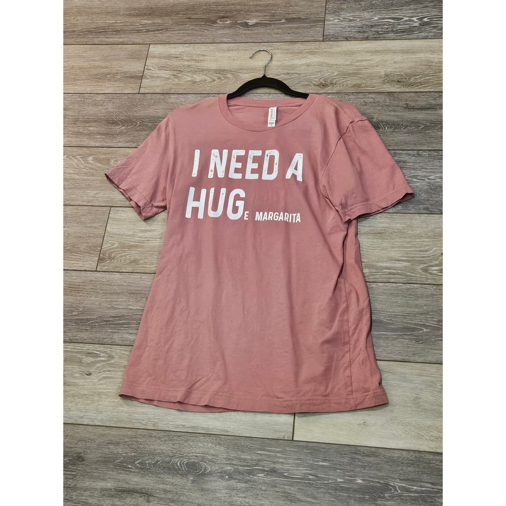 Bella Canvas I Need A Huge Margarita Graphic Tee Pink Medium